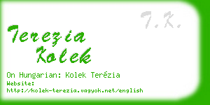 terezia kolek business card