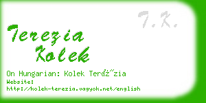 terezia kolek business card